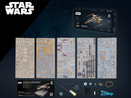 Ugears 3D dřevěná mechanická skládačka Star Wars Luke Skywalker X-Wing stíhačka